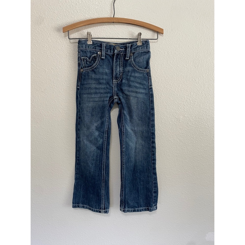 Wrangler 20X Jeans Kids Size 8 Blue Excellent Western Adjustable Waist Straight